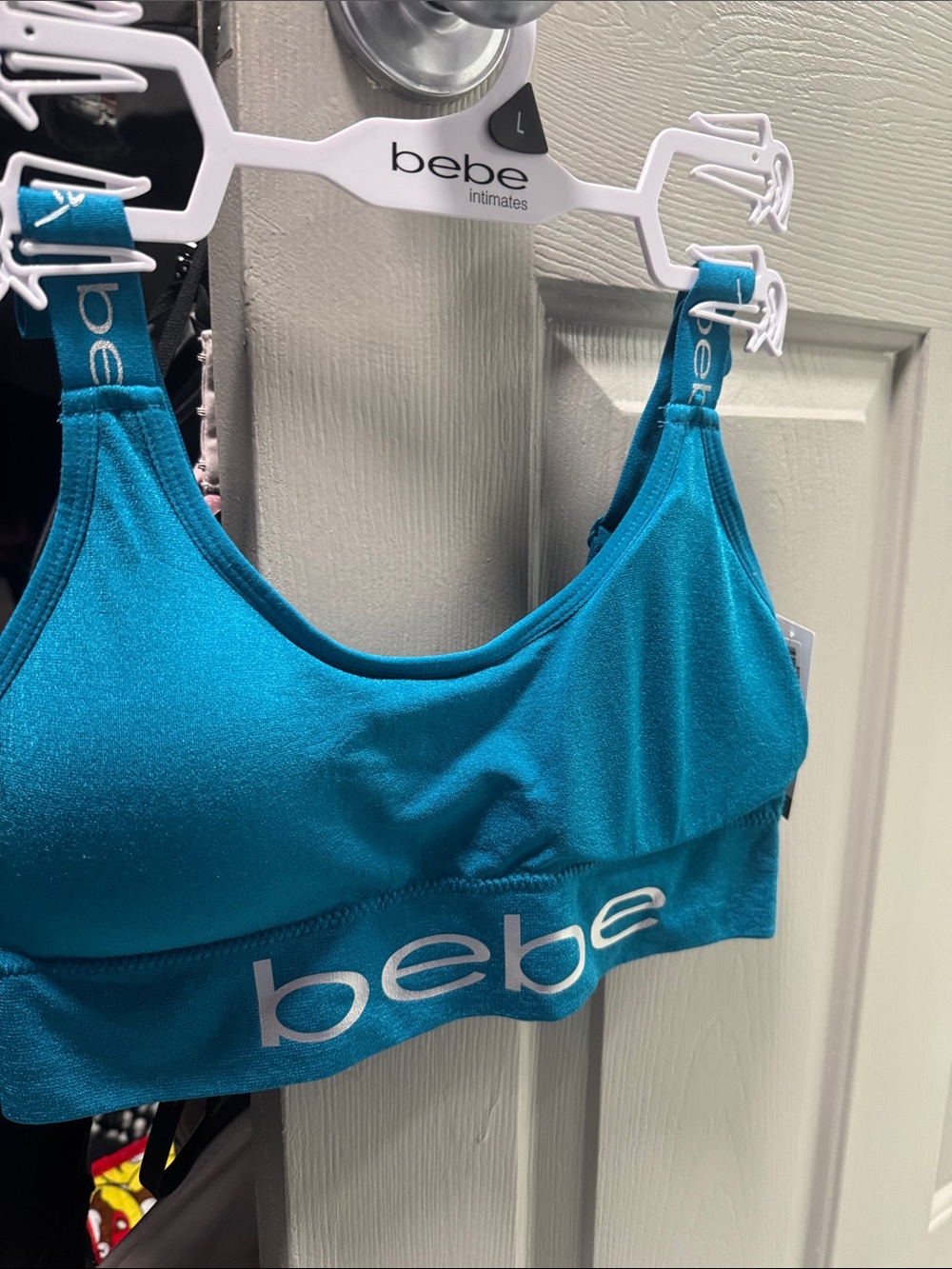 bebe Teal Blue Sports Bralette